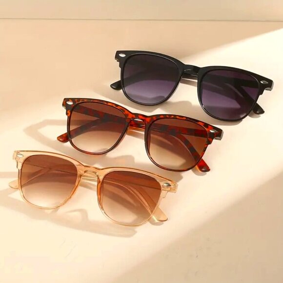 NIP Vintage Square Sunglasses, CHAMPAGNE, Anti-Glare (One Pair) - Picture 1 of 5